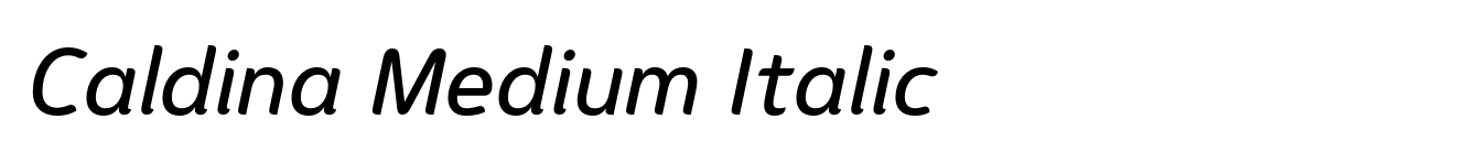 Caldina Medium Italic